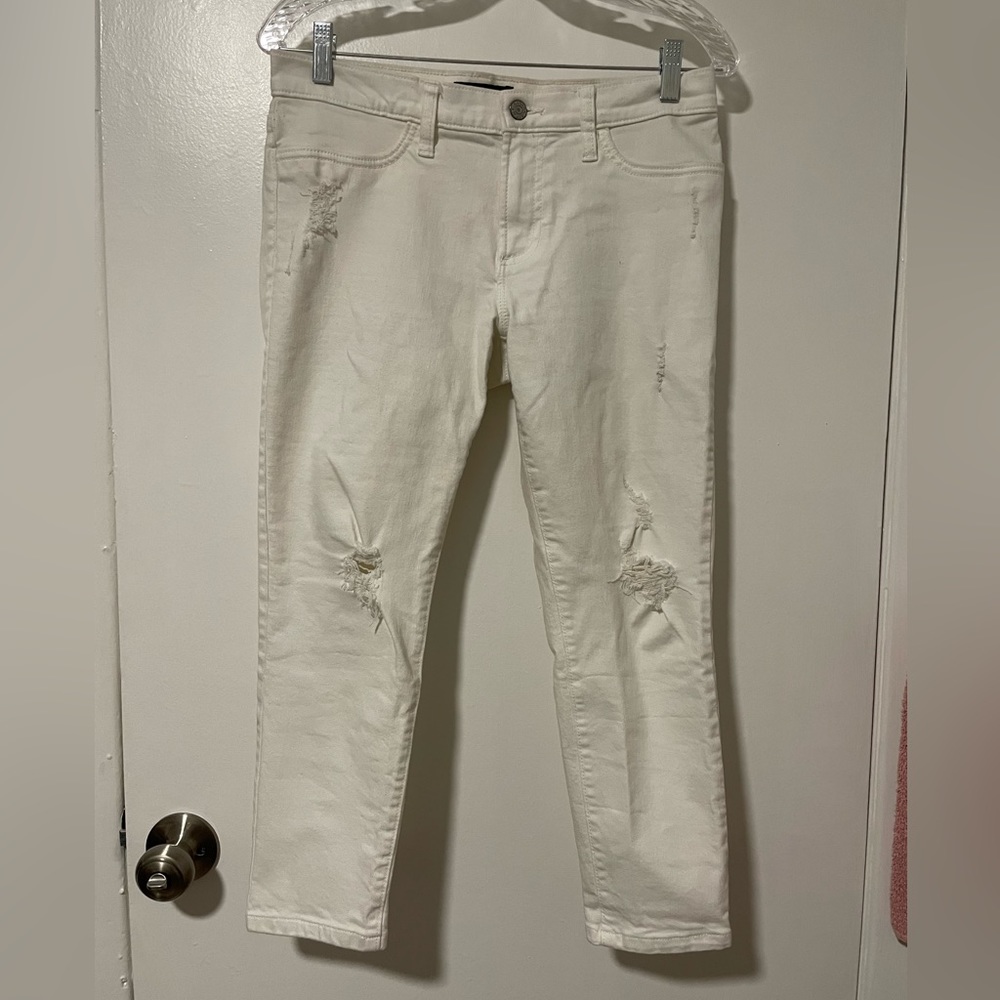 Banana Republic Distressed White Leggings Jeggings Sz 10P / 30P